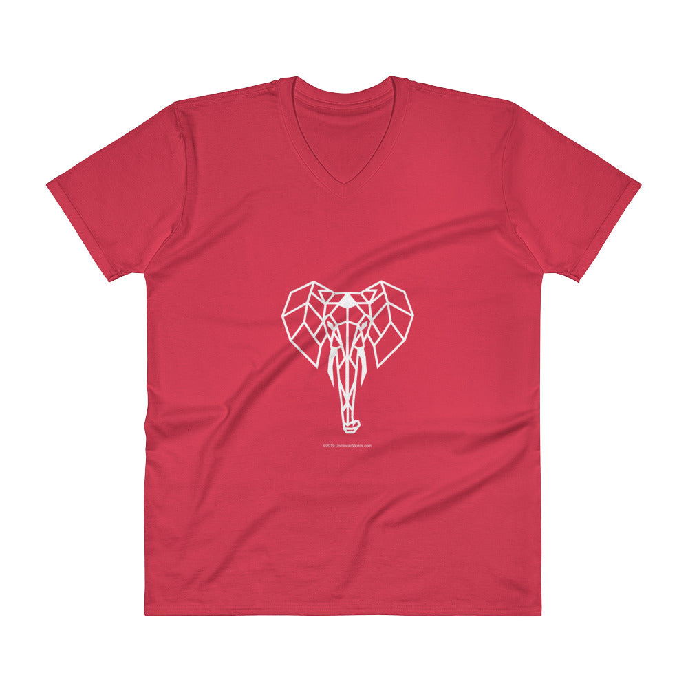 Elephant - Men's V-Neck T-Shirt - Unminced Words