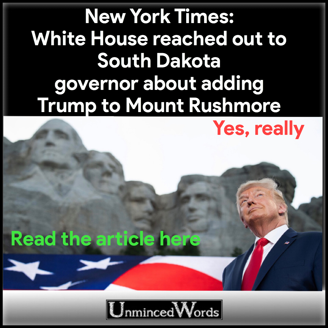 New York Times: White House reached out to South Dakota governor about adding Trump to Mount Rushmore