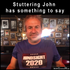 Stuttering John Melendez proudly wear HINDSIGHT 2020