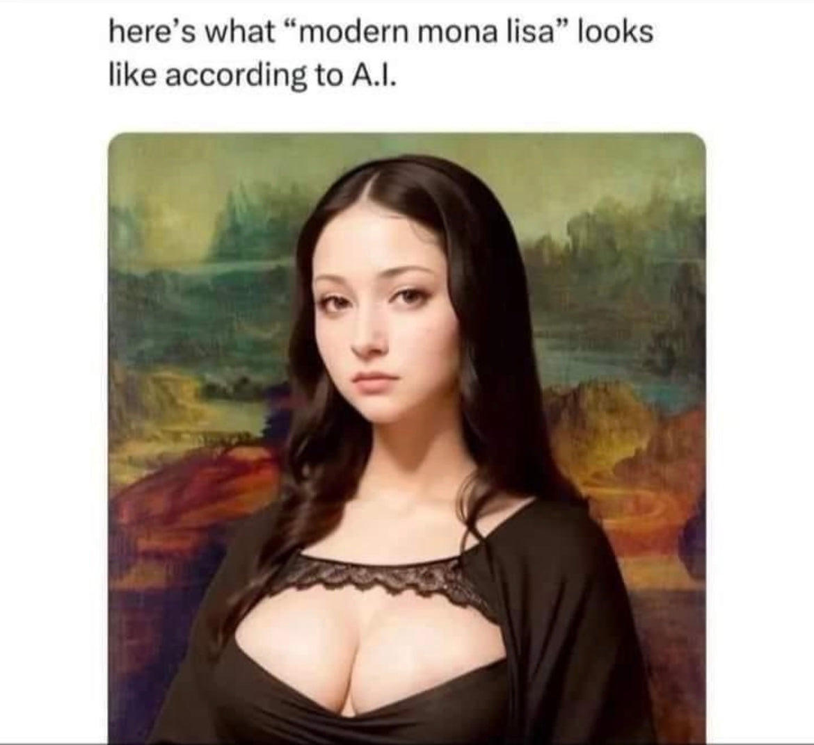 Modern Mona Lisa makes someone happy