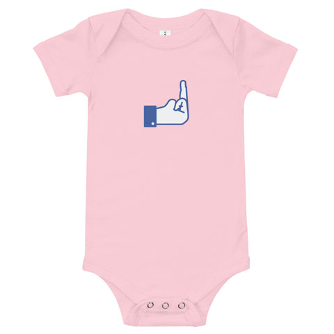 Middle Blue Finger - Onesie