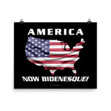 America Now Bidenesque - Poster - Unminced Words