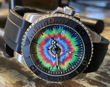 Tie Dye Diver: Automatic Mechanical Wristwatch