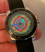 Tie Dye Diver: Automatic Mechanical Wristwatch