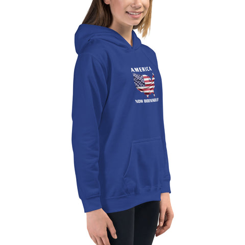 America Now Bidenesque - Kids Hoodie