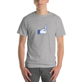 Middle Blue Finger - Short Sleeve T-Shirt