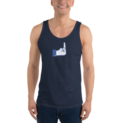 Middle Blue Finger - Unisex Tank Top