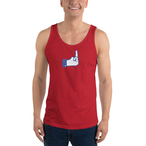 Middle Blue Finger - Unisex Tank Top