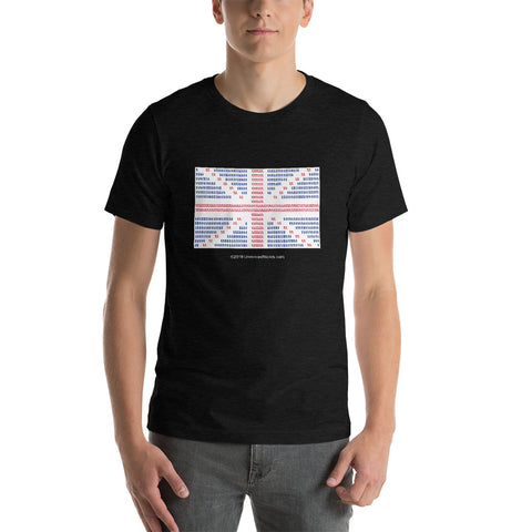 Union Flag ASCII - Short-Sleeve Men's T-Shirt - Unminced Words