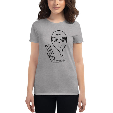 Peaceful Alien - Women's short sleeve t-shirt - Unminced Words