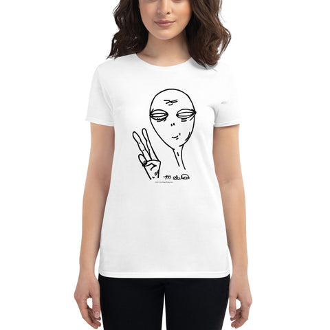 Peaceful Alien - Women's short sleeve t-shirt - Unminced Words