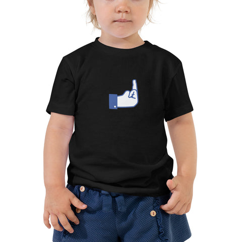 Middle Blue Finger - Toddler Short Sleeve Tee