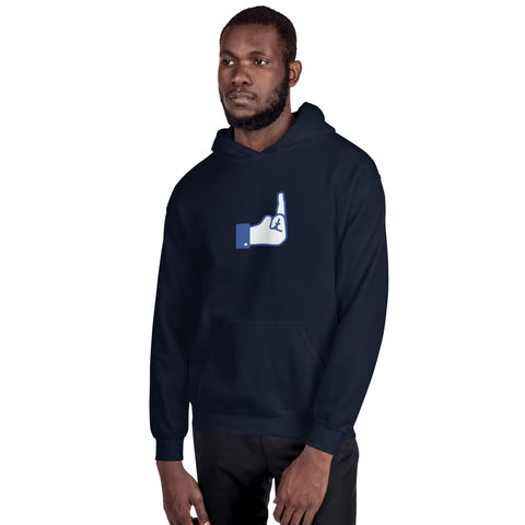 Middle Blue Finger - Hoodie