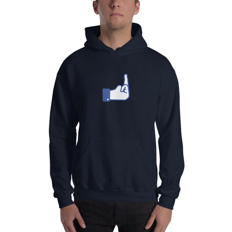 Middle Blue Finger - Hoodie