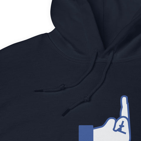 Middle Blue Finger - Hoodie