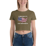 America Now Bidenesque - Women’s Crop Tee