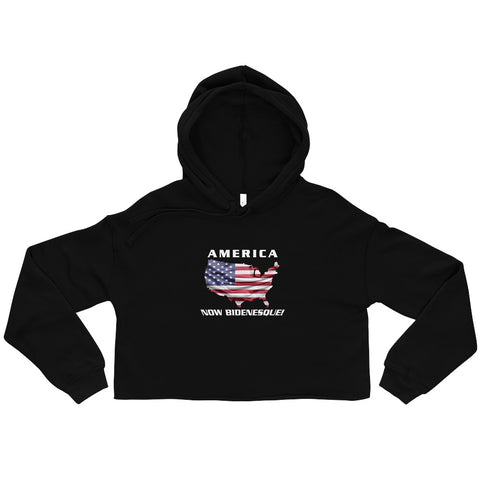 America Now Bidenesque - Crop Hoodie